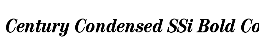 Century Condensed SSi Bold Condensed Italic