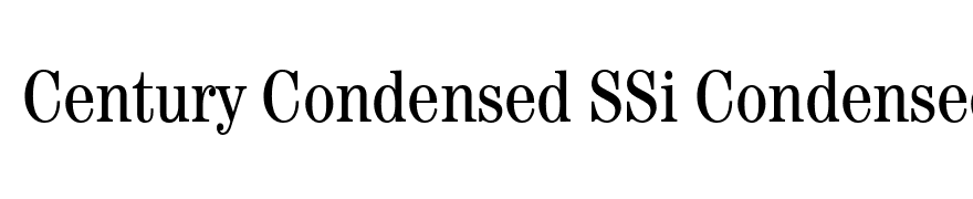 Century Condensed SSi Condensed