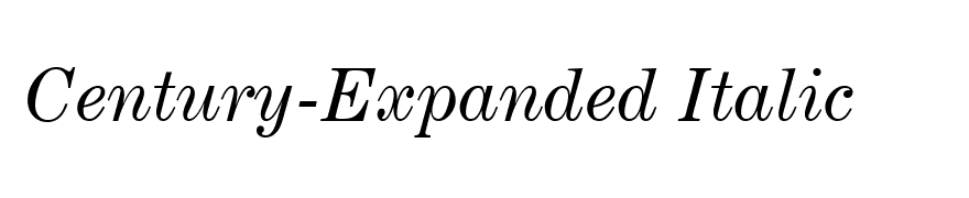 Century-Expanded Italic