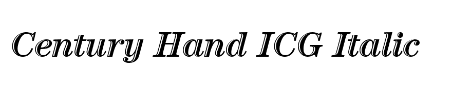 Century Hand ICG Italic