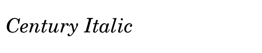 Century Italic