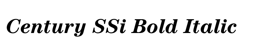 Century SSi Bold Italic