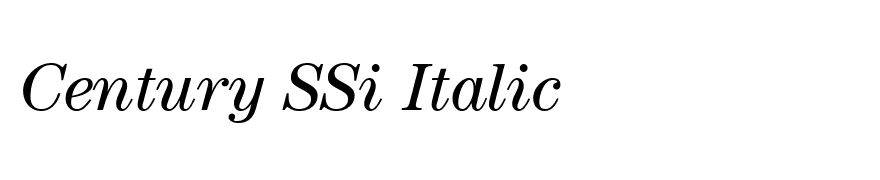 Century SSi Italic