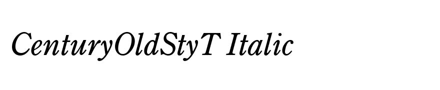 CenturyOldStyT Italic