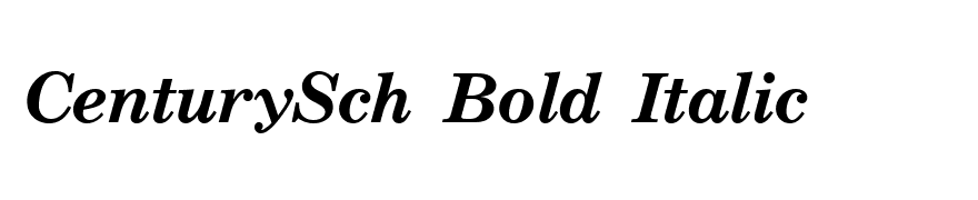 CenturySch Bold Italic