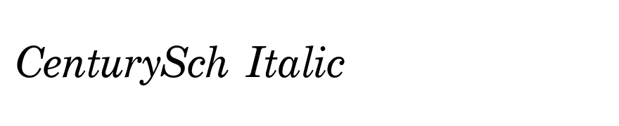 CenturySch Italic