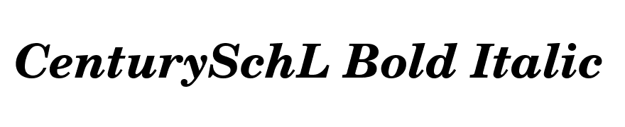 CenturySchL Bold Italic