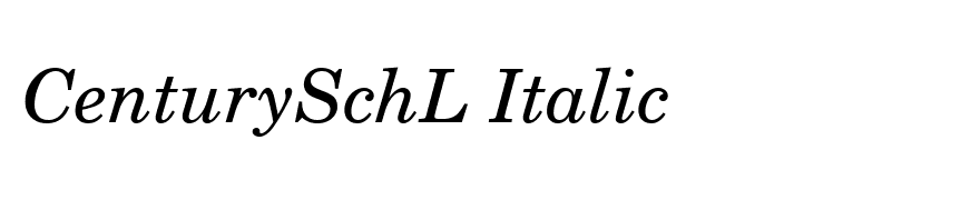 CenturySchL Italic