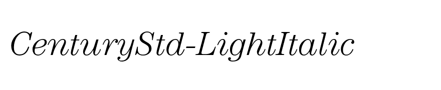 CenturyStd-LightItalic