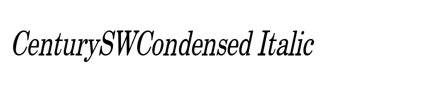 CenturySWCondensed Italic