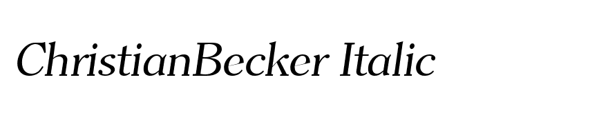 ChristianBecker Italic