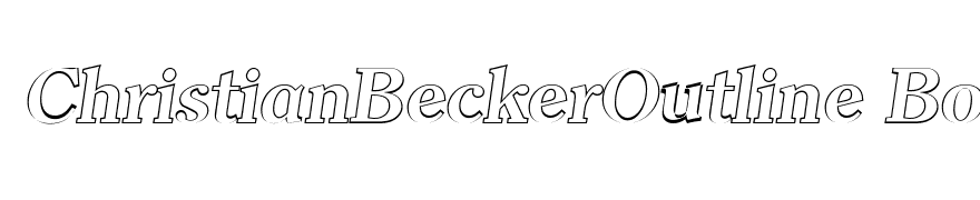 ChristianBeckerOutline Bold Italic