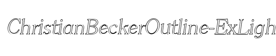 ChristianBeckerOutline-ExLight Italic