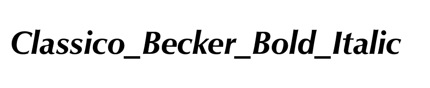 Classico_Becker_Bold_Italic