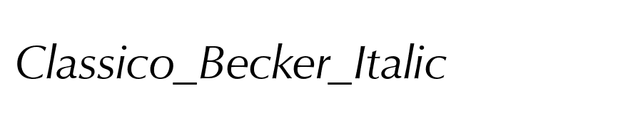 Classico_Becker_Italic