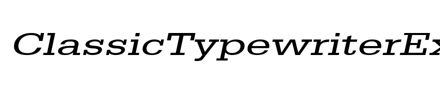 ClassicTypewriterExtended Italic