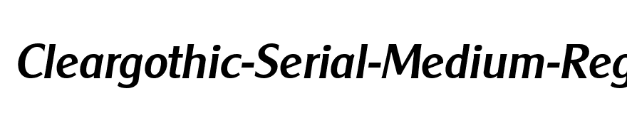 Cleargothic-Serial-Medium-RegularItalic