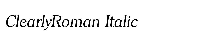 ClearlyRoman Italic