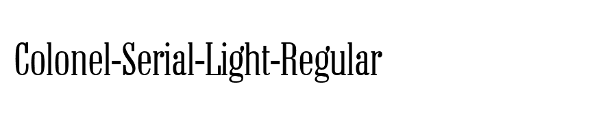 Colonel-Serial-Light-Regular