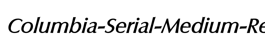 Columbia-Serial-Medium-RegularItalic