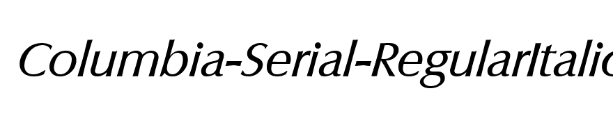 Columbia-Serial-RegularItalic