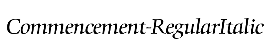 Commencement-RegularItalic