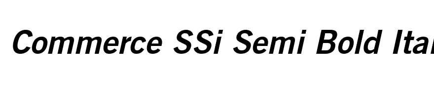 Commerce SSi Semi Bold Italic