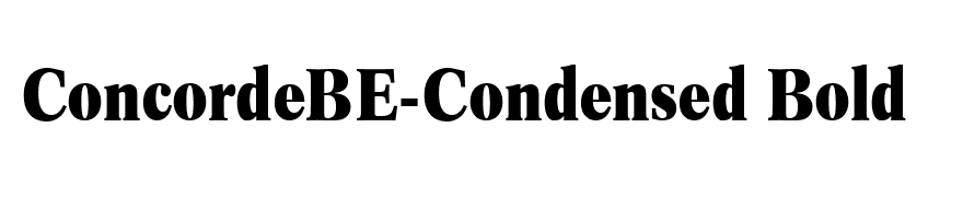 ConcordeBE-Condensed Bold