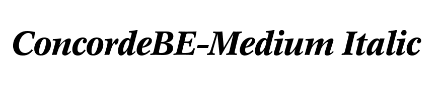 ConcordeBE-Medium Italic