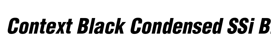 Context Black Condensed SSi Black Condensed Italic