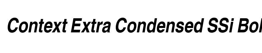 Context Extra Condensed SSi Bold Extra Condensed Italic