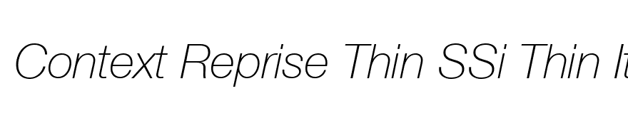 Context Reprise Thin SSi Thin Italic