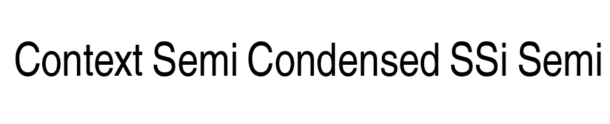 Context Semi Condensed SSi Semi Condensed