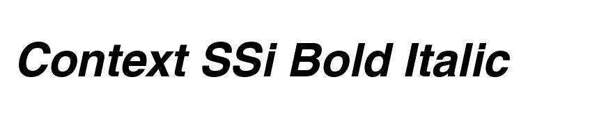 Context SSi Bold Italic