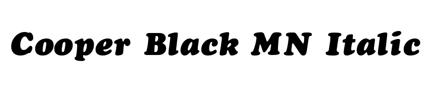 Cooper Black MN Italic