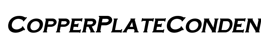 CopperPlateCondensed Bold-Italic