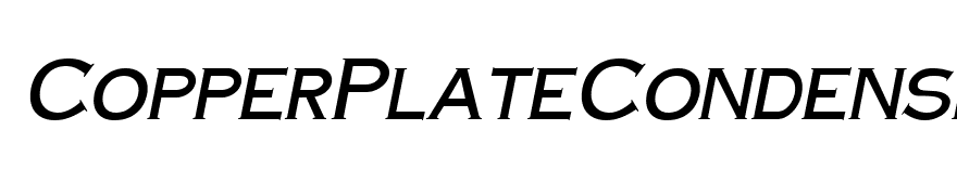 CopperPlateCondensed Italic