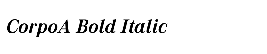 CorpoA Bold Italic