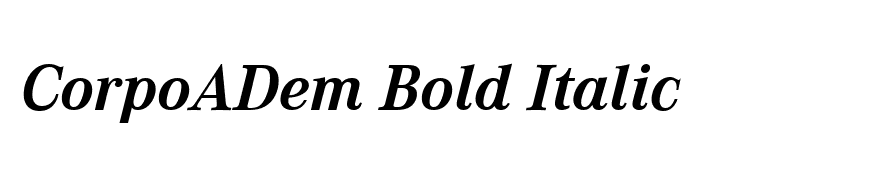 CorpoADem Bold Italic