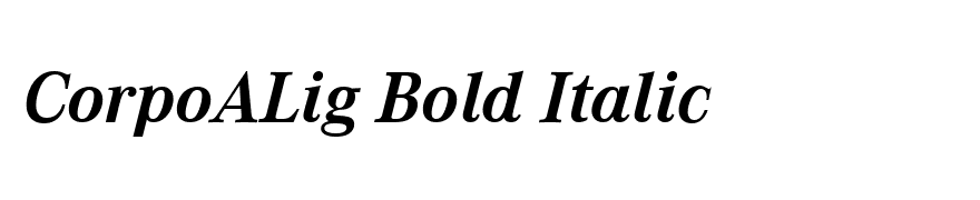 CorpoALig Bold Italic