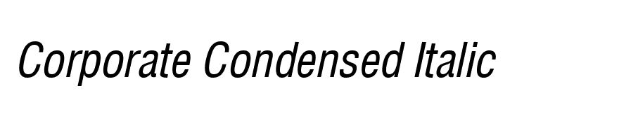 Corporate Condensed Italic