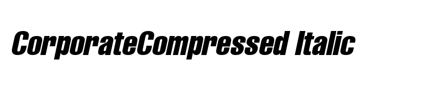 CorporateCompressed Italic