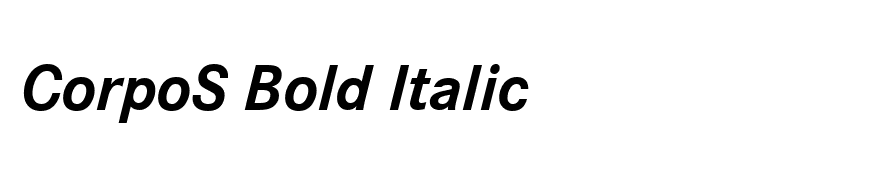 CorpoS Bold Italic