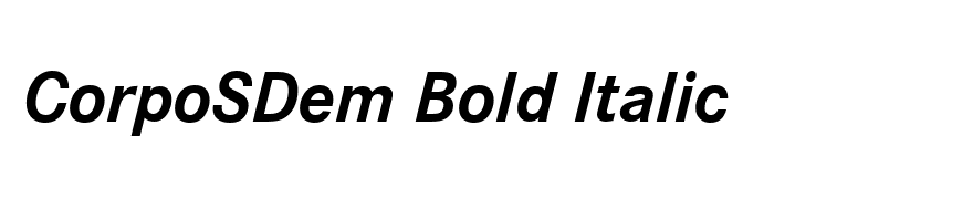 CorpoSDem Bold Italic