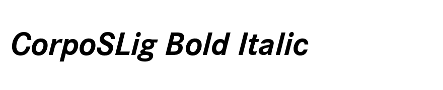 CorpoSLig Bold Italic