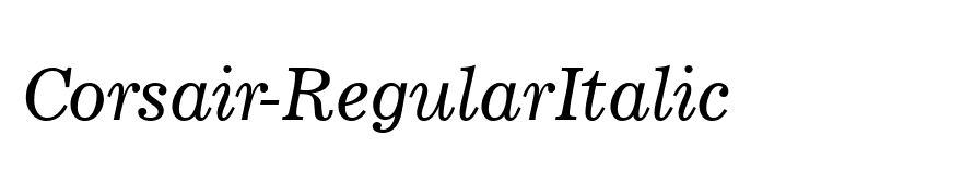 Corsair-RegularItalic