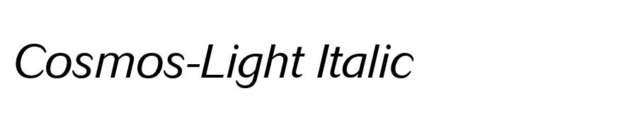 Cosmos-Light Italic