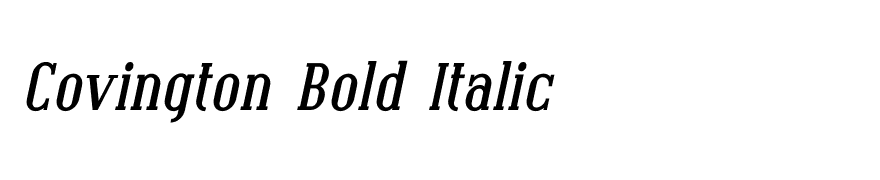 Covington Bold Italic