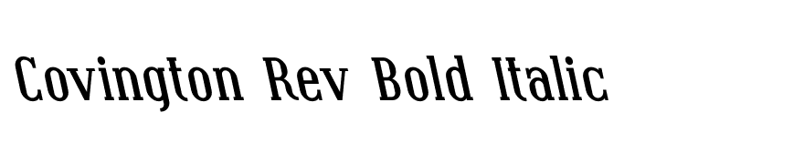 Covington Rev Bold Italic