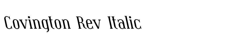 Covington Rev Italic